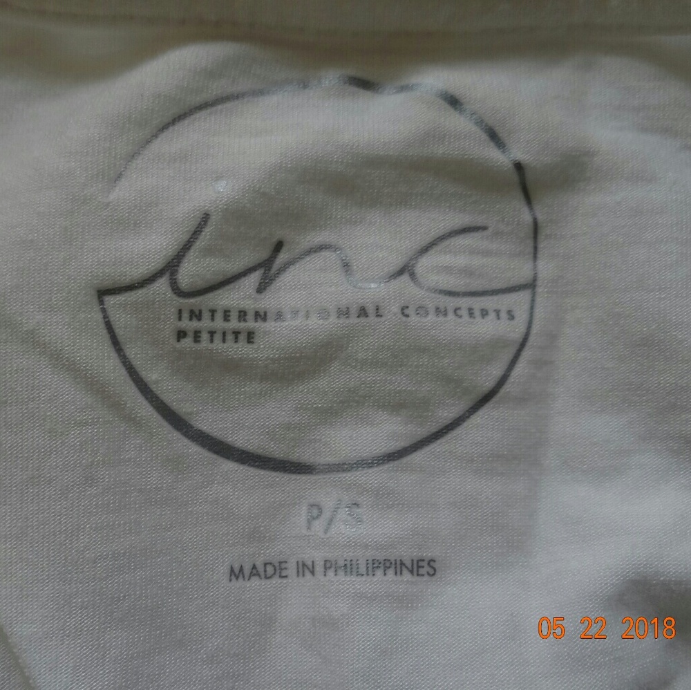 INC International Concepts White Lace Long Sleeve Top - Picture 5 of 6